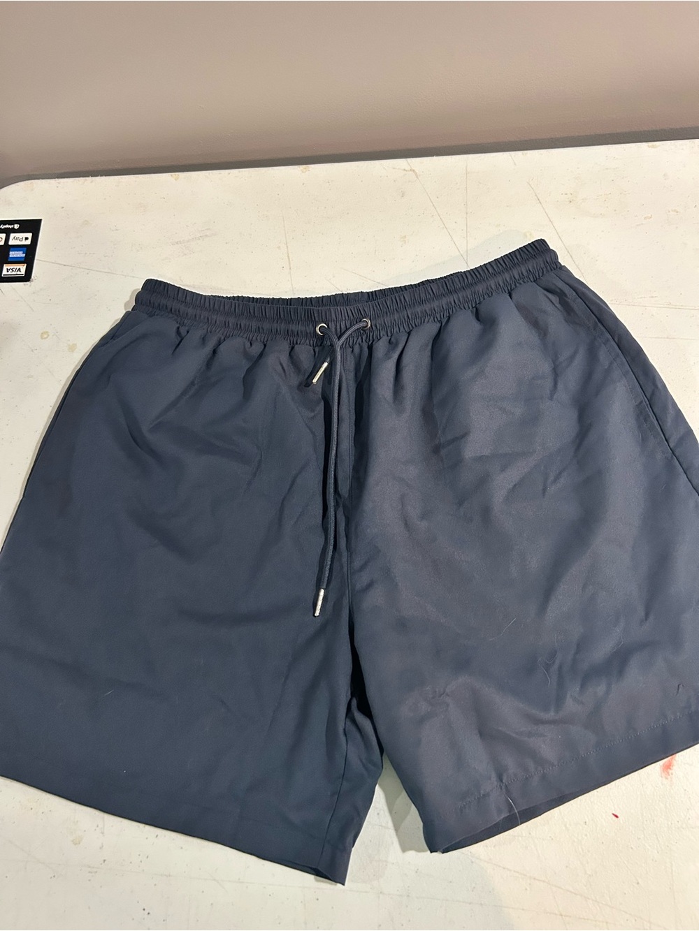 Men's Athletic Drawstring Shorts - Navy